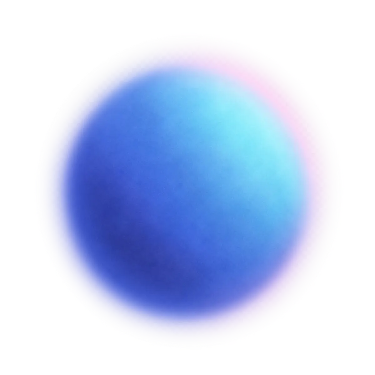 Soft-focus blue planet illustration with a pink rim of light
